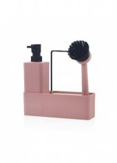 THE MİA PLAİN SIVI SABUNLUK SETİ PEMBE - 1