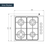 KUMTEL Siyah 2 li Set (Fırın-Ocak) - 5