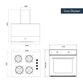 Black Still Button 3Lü Ankastre Set - 5