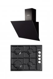 KUMTEL Siyah 2 li Set  (Ocak-Davlumbaz) - 1