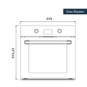 KUMTEL Digital Siyah Ankastre Fırın 8 Prog. B66 - SF2 (DDT) - 2