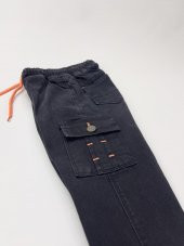 Erkek Çocuk Cep Fosforlu Füme  Kot Pantolon (Bir beden büyük almanız tavsiye edilir.) - 3