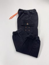 Erkek Çocuk Cep Fosforlu Füme  Kot Pantolon (Bir beden büyük almanız tavsiye edilir.) - 4