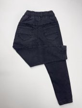 Erkek Çocuk Yapıştırma Cep Baskılı Kot Pantolon (Bir beden büyük almanız tavsiye edilir.) - 4