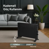 Kumtel Siyah Konvektör Isıtıcı 2500W HC-2947 - 2