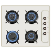 Kumtel Rustik Bej Cam Ankastre Set - 3