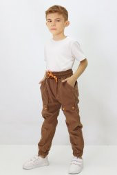 Erkek Çocuk Yapıştırma Cepli Kadife Pantolon - 7
