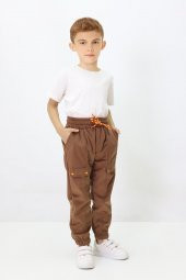 Erkek Çocuk Yapıştırma Cepli Kadife Pantolon - 8