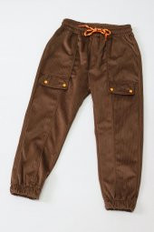 Erkek Çocuk Yapıştırma Cepli Kadife Pantolon - 9