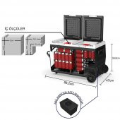 ICECO K95D 1224Volt 95 Litre AkülüKablolu Çift Bölmeli Kompresörlü Tekerlekli Outdoor Oto BuzdolabıDondurucu (Akü Dahil Değildir) - 10