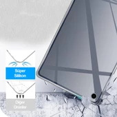Vendas Samsung Galaxy Tab A9 Plus Uyumlu Şeffaf Süper Silikon Tablet Kılıfı - 11