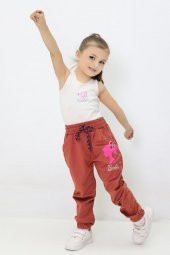 Kız Çocuk Barbie Nakışlı Kadife Pantolon - 1