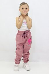 Kız Çocuk Barbie Nakışlı Kadife Pantolon - 5