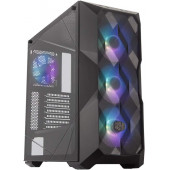 Cooler Master MasterBox TD500 Siyah ARGB 4x120mm Fanlı Tempered Glass, Kristal Mesh Ön panelli MidTower Kasa - 1