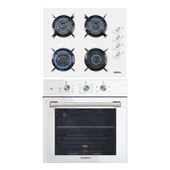 KUMTEL Beyaz 2li Ankastre Cam Set - 1