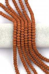 Rudraksha Tohumu Dizi 6 x 7 mm Rondel Kesim thumbnail 1