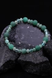 Aventurin - Green Kuvars - Florit Doğal Taş Tasarım Bileklik thumbnail 1