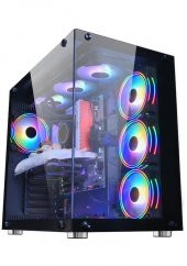 ColdPower ATX 7  ARGB Sessiz Fan Temper Cam Gaming RGB Kontrolcüsü ve Uzaktan Kumanda Kasa - 1