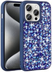 Apple iPhone 15 Pro Kılıf Parlak Taşlı Tasarım Linea Kapak - 7