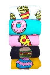 Yenilikçi Tasarım: 5'li Fast Food Temalı Çorap Seti İle Tarzınızı Tamamlayın - 4