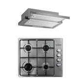 KUMTEL Inox Setüstü  2 li Set  (Ocak-Aspiratör) - 1