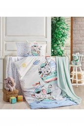 TAÇ KRİSTAL SAİLLİNG BLUE BAMBU ÖRGÜ BEBEK SETİ - 1