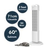Kumtel KTF-258W Kule Tipi Vantilatör Beyaz - 2