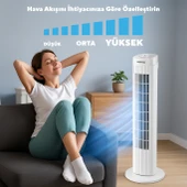 Kumtel KTF-258W Kule Tipi Vantilatör Beyaz - 6