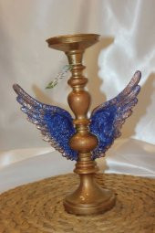 Mumluk Şamdan Melek Kanatlı Elİşi Hand Made 2 li Yılbaşı Noel Yeni Yıl - 2