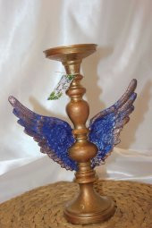 Mumluk Şamdan Melek Kanatlı Elİşi Hand Made 2 li Yılbaşı Noel Yeni Yıl - 3