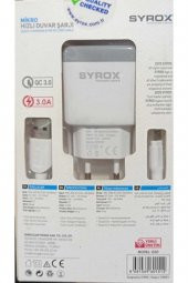 Syrox Hızlı Şarj Micro Usb 3.0a Şarj Cihazı usb kablolu - 1
