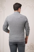 Slimfit Balıkçı Fermuarlı Yaka Örme Triko Yünlü Erkek Kazak thumbnail 11