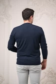 Nehir By Faruk Ülker Regular Fit Sıfır Yaka Desenli Yünlü Erkek Kazak - 5