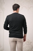 Nehir By Faruk Ülker Regular Fit Sıfır Yaka Desenli Yünlü Erkek Kazak - 10
