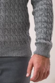 Slimfit Balıkçı Fermuarlı Yaka Örme Triko Yünlü Erkek Kazak thumbnail 12