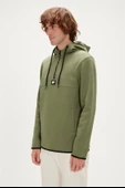 Bad Bear DEFENCE HALF-ZIP HOODIE THYME Erkek Sweatshirt Haki S-XXL - 4