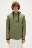 Bad Bear DEFENCE HALF-ZIP HOODIE THYME Erkek Sweatshirt Haki S-XXL - 1