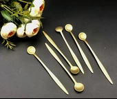Destino Mat Gold Yeni Trend 6'lı Çay/Neskafe Kaşığı - 1