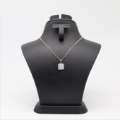 Baguette Kare Kolye Gold - 1