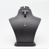 Oval Baget Zirkon Taşlı Kolye - 1