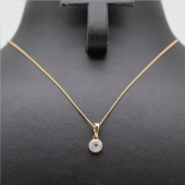 Oval Baget Zirkon Taşlı Kolye - 2
