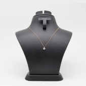 Çiçek Minimal Taşlı Kolye Gold - 1