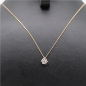 Çiçek Minimal Taşlı Kolye Gold - 2