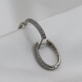 Full Taşlı Küpe Silver - 1
