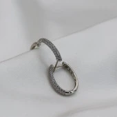Full Taşlı Küpe Silver - 2