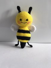Maskot Sevimli Arı Anahtarlık Amigurumi Organik Oyuncak - 2