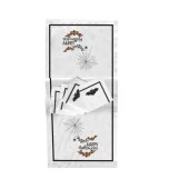 İthal Keten Halloween 1 Nakışlı 4'lü Kumaş Peçete ve runner - 1