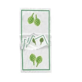 İthal Keten Enginar Nakışlı 4'lü Kumaş Peçete, 4'lü Çatal Kaşıklık, Runner - 2