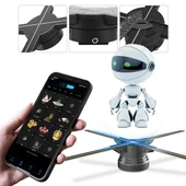 HELLO Z7H 3D HOLOGRAM FAN - HOLOGRAFİK VİDEO GÖRÜNTÜ PROJEKTÖRÜ 52 CM (UZAKTAN KUMANDA - WİFİ - TELEFON APP) - 1
