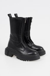 Kadın Önden Fermuarlı Bot Kalın Tabanlı Kışlık Ayakkabı thumbnail 1